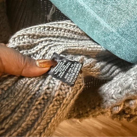 Sioni Gray Chunky Knit Loop Trim Cardigan Sweater L (Fits Small/6–8) - Picture 16 of 16